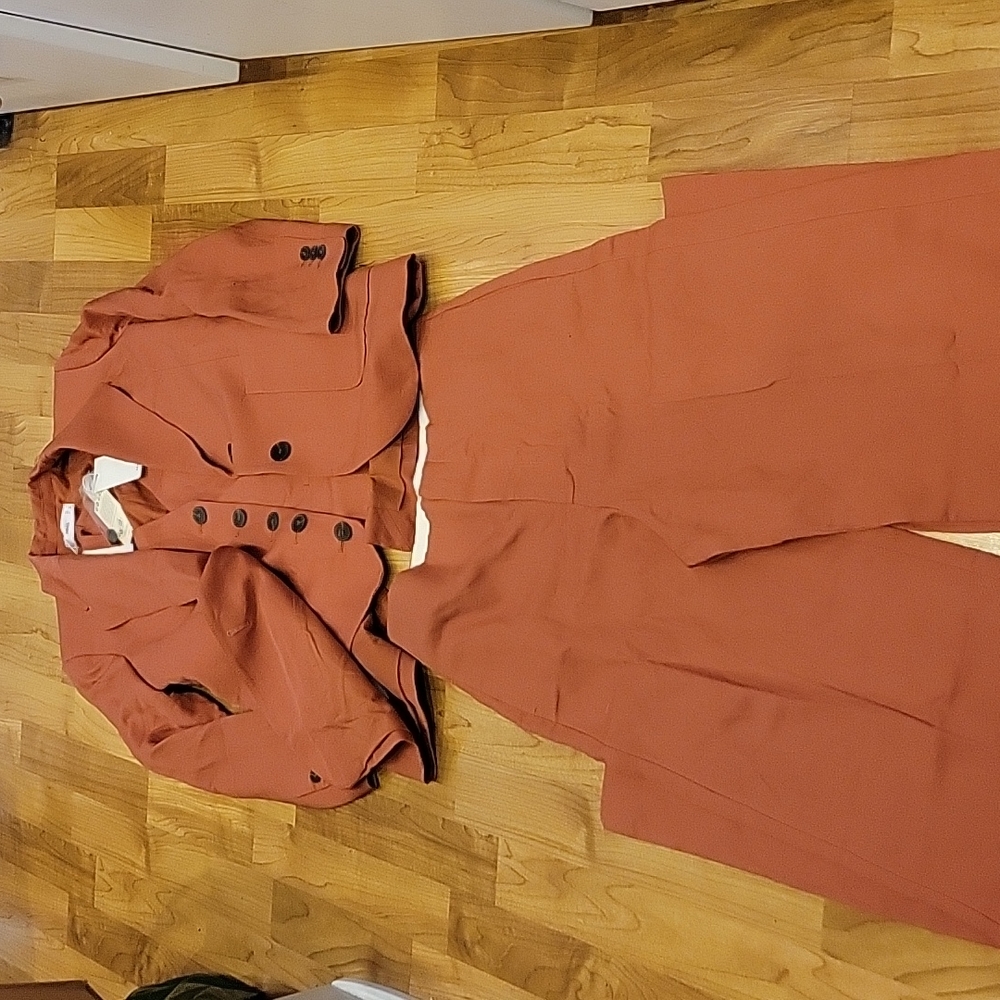 MNG Mango 100% Linen Blazer & Vest + Pants 3-Piece Suit Set Size 2/4/S L…